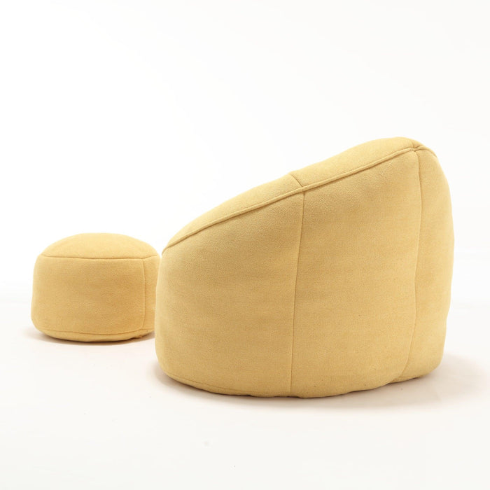 Bedding Bean Bag Sofa Chair High Pressure Foam Bean Bag Chair Adult Material with Padded Foam Padding Compressed Bean Bag With Footrest - DTYStore