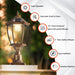 Retro Gold Solar Column Headlights With Dimmable LED(2 pack)