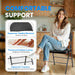 2 Pack Folding Chairs with Leather Padded Cushion Seats & Durable Metal Frame, Comfortable, Foldable, Portable, Commercial Event Seat, Indoor Outdoor for Parties, Home, Office, Black - DTYStore