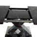 Modern Square Dining Table,Stretchable,Printed Black Marble Table Top+MDF X-Shape Table Leg with Metal Base - DTYStore