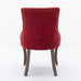 Furniture,Ultra Side Dining Chair,Thickened fabric chairs with neutrally toned solid wood legs,Bronze nail head,Set of 2,Wine Red,Burgundy,SW1807WR - DTYStore