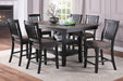 Dark Coffee Classic Wood Kitchen Dining Room Set of 2 High Chairs Fabric upholstered Seat Unique Design Back Counter Height Chairs - DTYStore