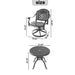 3-Piece All-Weather Cast Aluminum Dining Set, Include 2 Swivel Chairs and 31.50' Round Table With Black Frame - DTYStore
