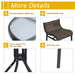 Outsunny 3 Piece Bar Height Outdoor Bistro Set for 2, Round Patio Pub Table 2 Bar Chairs with Comfortable Design & Strong Build, Tan - DTYStore