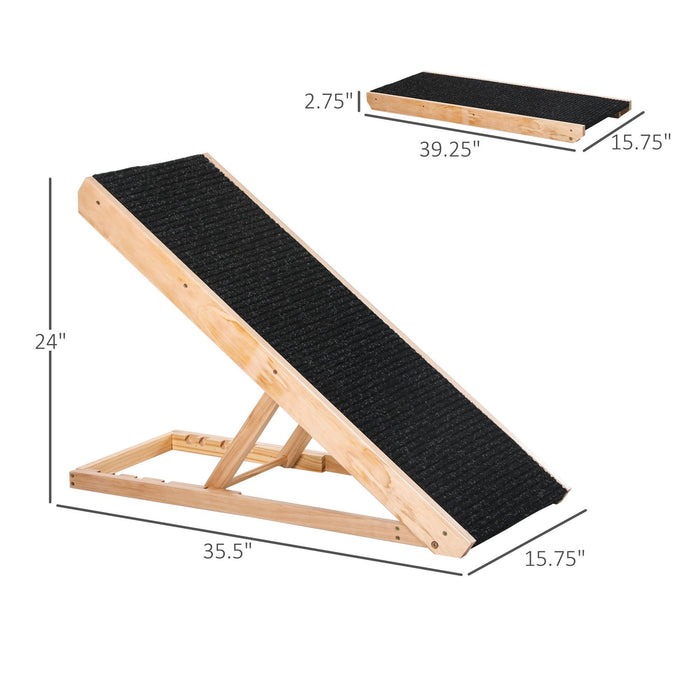 Elevated Pet Ramp for Dogs, Cats, Rabbits, Height Adjustable and Foldable - DTYStore