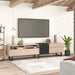 Modern TV Stand for 80'' TV with Double Storage Space, Media Console Table, Entertainment Center with Drop Down Door for Living Room, Bedroom, Home Theatre - DTYStore