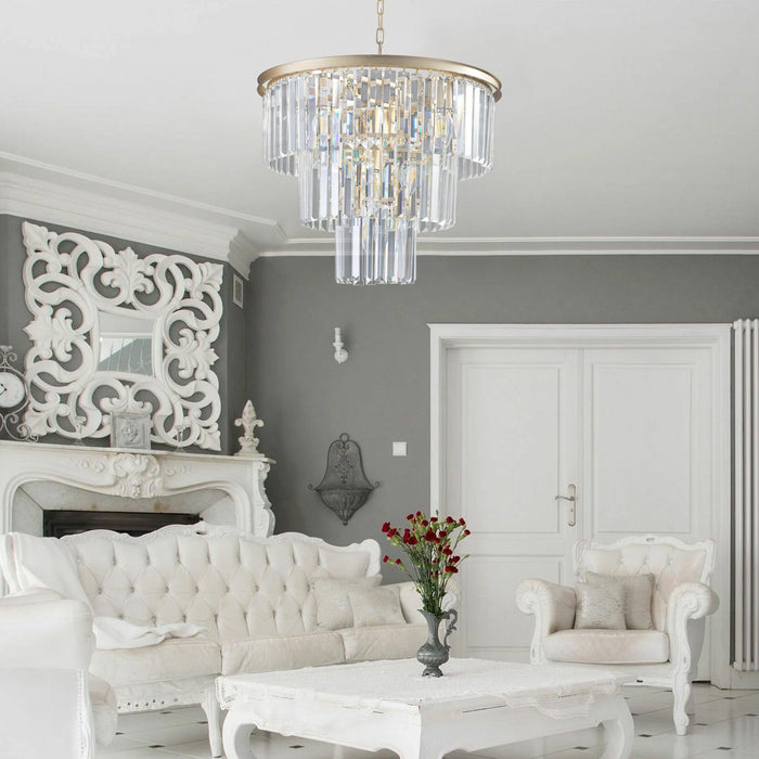 Gold Luxury Crystal Chandelier Modern Chandeliers Lights (No Bulbs)