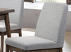 Mid-Century Style Dining Chairs 2pcs Set Solid wood Fabric Upholstered Cushion Chair - DTYStore