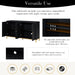 Modern Sideboard with Extra Large Storage Space with Metal Handles and Support Legs for Living Room and Dining Room (Black) - DTYStore