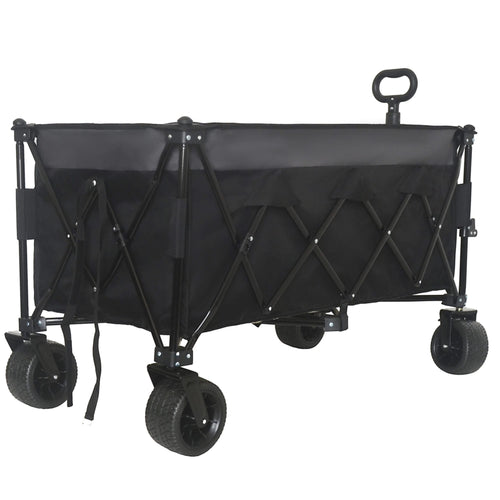 51-inch Extended Heavy-Duty Foldable Utility Wagon - 480lbs Capacity, Patented Ultra-Stable Frame, 1:6 Space-Saving Fold & 7' All-Terrain Wheels, No Assembly Needed, Black- Gray - Image 13