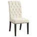 Beige and Smokey Black Tufted Side Chairs (Set of 2) - DTYStore