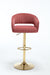 modern velvet bar chair, back hollowed-out with armrest, gold horn cross-legged, height adjustable - DTYStore