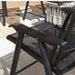 Outsunny Set of 4 Patio Folding Chairs, Stackable Outdoor Sling Patio Dining Chairs with Armrests for Lawn, Camping, Dining, Beach, Metal Frame, No Assembly, Black - DTYStore