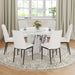 Round Dining Table for 4-6, 42 Inch Modern Kitchen Table Small Dinner Table MDF Kitchen Dinning Table for Cafe Restaurant Wine Bar Home Office Conference (Only Table) - DTYStore