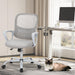 Ergonomic Office Chair Home Desk Mesh Chair with Fixed Armrest Executive Computer Chair with Soft Foam Seat Cushion - DTYStore