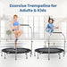 40' Foldable Mini Trampoline for Adults, Trampoline for Adults with Adjustable Bar - DTYStore