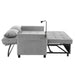 56.9" Loveseat Sofa Pull-out Sofa Bed Sleeper Sofa with a Reversible Backrest Cushion, Side Pockets, Two USB Ports and a Phone Holder for Living Room, Grey - DTYStore