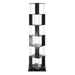 6 tier Rotating Bookshelf, Floor Rack Simple Bookcase with Acrylic plate Student Multi-Function Creative Bookshelf for Living Room with anti-toppling base - DTYStore