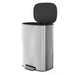 13 Gallon 50L Kitchen Foot Pedal Operated Soft Close Trash Can - Stainless Steel Ellipse Bin - DTYStore