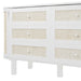 Full Murphy Bed with Hidden Storage & Modern Woven Design,White - DTYStore