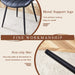 Table and chair set.Modern Black Marble Pattern MDF Dining Table Set - 55'x31.4' with 4 Extended Seat Cushion PU Dining Chairs.Black Cushion.Iron Pipe Spraying Chair Legs. - DTYStore