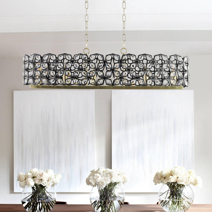 Modern Champagne Gold Oval Crystal ceiling chandelier Luxury Home Decor Light Fixture - DTYStore