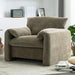 Modern Style Chenille Oversized Armchair Accent Chair Single Sofa Lounge Chair 38.6'' W for Living Room, Bedroom, Green - DTYStore