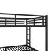 Metal Queen over Queen Bunk Bed for Teens and Adults,Space-Saving/Noise Reduced/No Box Spring Needed, Black - DTYStore