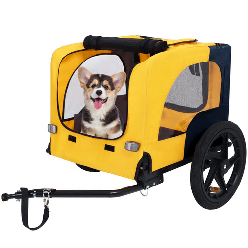 Pet Bike Trailer Dog Cart for Bicycle, Suitable for Small and Medium Pets, Easy Folding Cart Frame, Quick Release Wheel, Non-Slip Floor, Internal Leash - Image 3