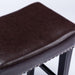 Furniture,Counter Height 29" Bar Stools for Kitchen Counter Backless Faux Leather Stools Farmhouse Island Chairs,29 Inch, Brown, Set of 2 - DTYStore
