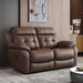 Genuine Leather Non-Power Reclining LVST-Brown - DTYStore