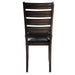 Black and Espresso Ladder Back Side Chairs (Set of 2) - DTYStore