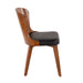 Bocello Mid-Century Chair in Walnut and Black Faux Leather by LumiSource - DTYStore