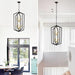 8-Light Lantern Tired Farmhouse Ceiling Hanging Light Black Chandelier Metal Modern Pendant Light Fixtures for Kitchen Island Dining Room Living Room Foyer Entryway(E12 Bulbs Not Included) - DTYStore