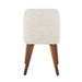 Toriano Contemporary Dining Chair in Walnut Wood and Beige Fabric by LumiSource - Set of 2 - DTYStore