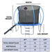 8FT Trampoline with Enclosure - Recreational Trampolines with Ladder and Anti Rust Coating, Pumpkin-shaped Trampoline with Slide and Basket Board, ASTM Approval Outdoor Trampoline for Kids - DTYStore