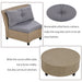 [VIDEO provided] U_Style 6 - Person Fan-shaped Rattan Suit Combination with Cushions and Table,Suitable for Garden - DTYStore