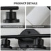 Modern 4-Light Vanity Bathroom Mirror Light, Frosted White Glass with Black Iron Frame, Contemporary Wall Sconce for Bedroom, Bathroom, And Dressing Room (Bulb Not Included) - DTYStore