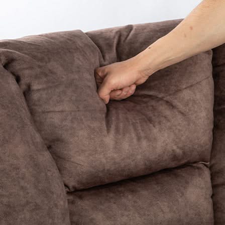 Comfortable Velvet Power Lift Recliner Chair Sofa with Massage and Heating for Elderly in Brown - Image 16