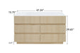 Fluted 6 Drawers Dresser ,Double Dresser Chest of Drawers, 47.24" Modern Chest of Drawers with LED ,Drawer Organizer for Bedroom, Living Room, Hallway - DTYStore