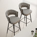 360°Swivel Bar Chairs set of 2, equipped with soft cushioned backrest counter stool, metal leg modern luxury kitchen chair, suitable for family dining, kitchen island - DTYStore