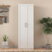 High wardrobe and kitchen cabinet with 2 doors and 3 partitions to separate 4 storage spaces, White - DTYStore