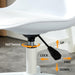 Modern Home Office Desk Chairs, Adjustable 360 Â°Swivel Chair Engineering Plastic Armless Swivel Computer Chair With Wheels for Living Room, Bed Room Office Hotel Dining Room and White. - DTYStore