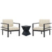 3 Piece Modern Outdoor Patio Seating with Aluminum Frame, Weather-Resistant Cushions, Sleek Design, And a Side Table, Perfect for Patio, Garden, or Balcony - DTYStore