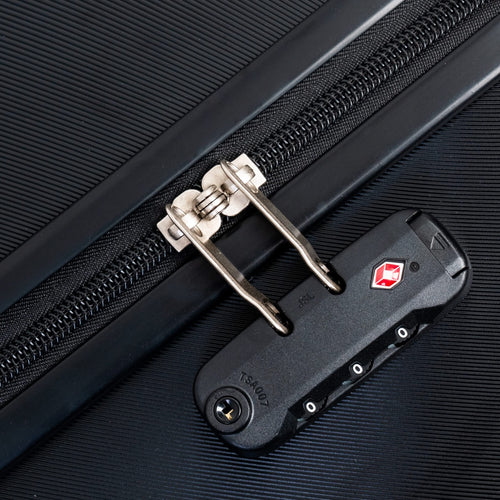 9-Piece Set (20'24'28 + a backpack, a toiletry bag, and 4 storage bags) ,ABS+PC Hardshell Carry on Luggage Set with TSA Lock Carry On Suitcase Luggage Durable Suitcase Color BLACK - Image 10