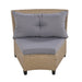 [VIDEO provided] U_Style 6 - Person Fan-shaped Rattan Suit Combination with Cushions and Table,Suitable for Garden - DTYStore