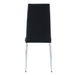 Modern Style Dining Chairs Set of 6 in Black, Essential for Minimalist Homes.Meeting Family Dining Needs,PU Material Seat,Silver Metal Legs,Blending into Various Home Environments.W1151107275 - DTYStore
