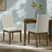 Upholstered Channel-back Dining Chair Set of 2 Light Taupe See below - DTYStore