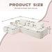 UNITED WE WIN Stylish fabric, excellent touch, L-shaped design, intimate comfort, large seated depth, free stretch, random combination, flexible, full compression, no installation of the sofa