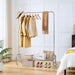 Garment Rack with Basket on Wheels Rolling Clothes Rack for Hanging Clothes Heavy Duty Garment Rack,2 pcs in one carton - DTYStore